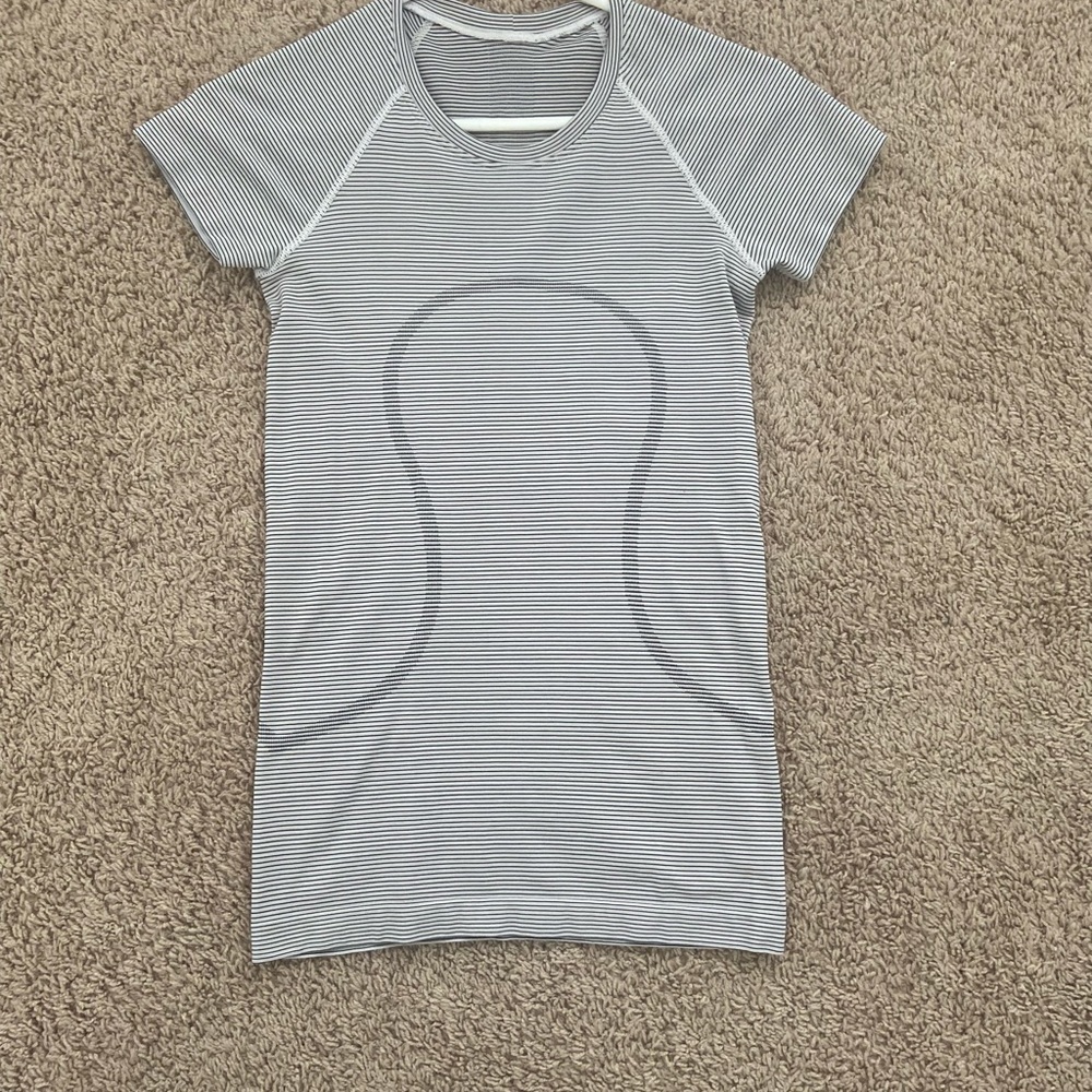 Lululemon Striped Swiftly Tech Short Sleeve
